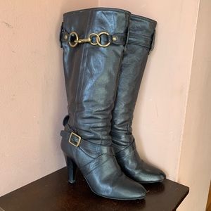 Coach Knee High Maribello Black Boot size 9.5